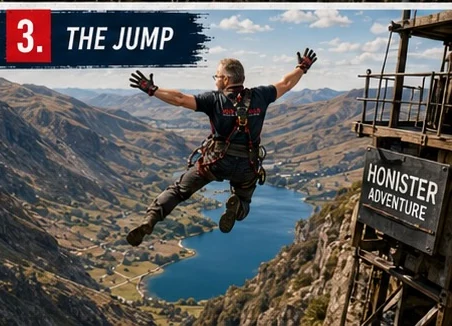 A distant silhouette-style illustration of The Jump